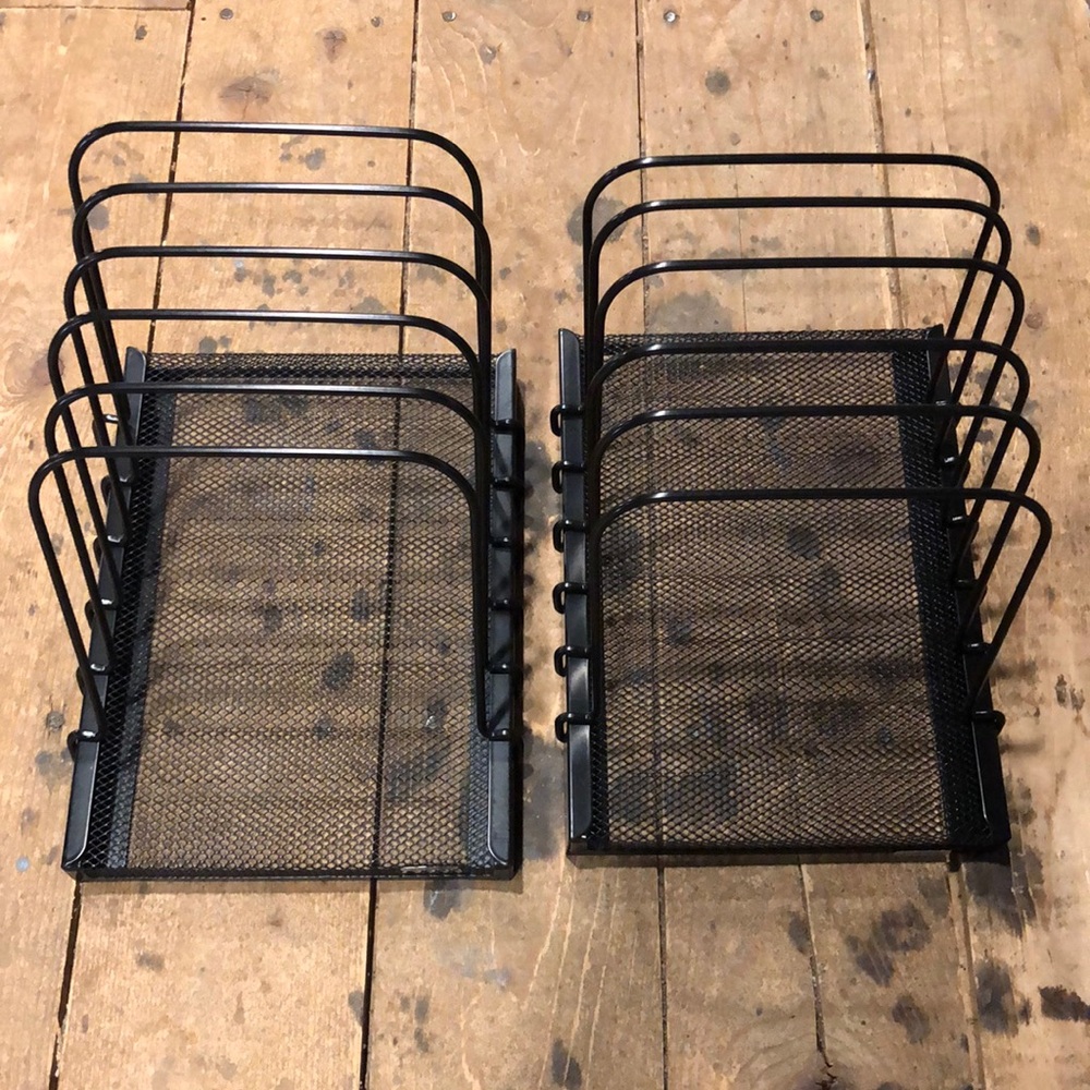 Rolodex Metal Mesh Flip Document Sorters, Black x 2